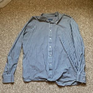 Men’s grey and black fish hippie button down shirt